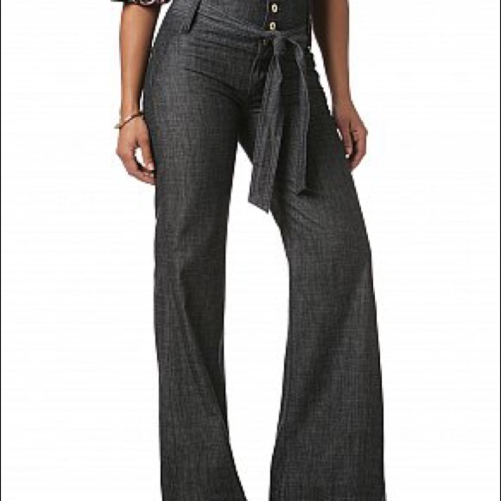 Baby Phat high waisted wide leg pants.
